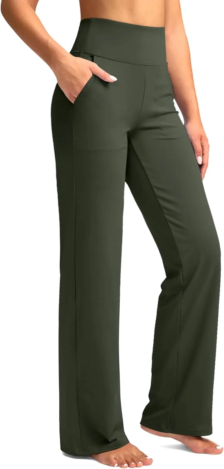 G Gradual Women's Yoga Pants wiht Pockets High Waist Stretch Loose Casual Lounge Sweatpants Petite/Regular/Tall