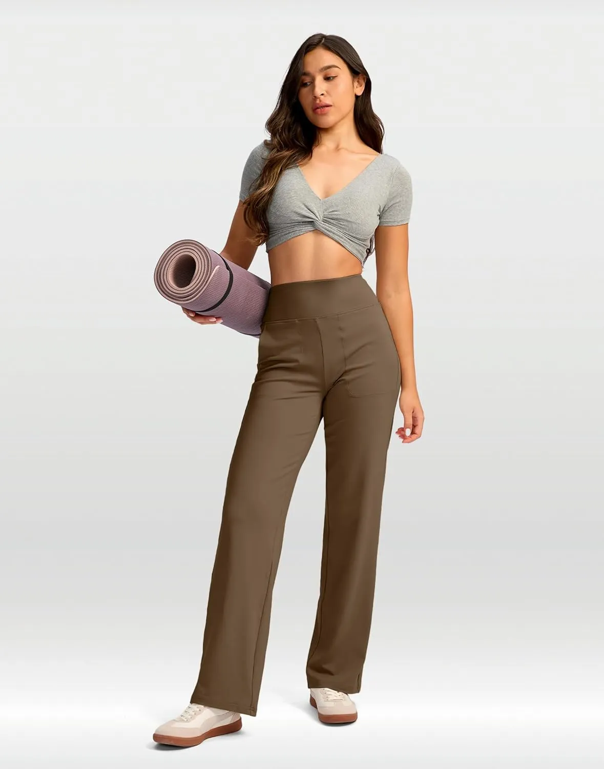G Gradual Women's Yoga Pants wiht Pockets High Waist Stretch Loose Casual Lounge Sweatpants Petite/Regular/Tall