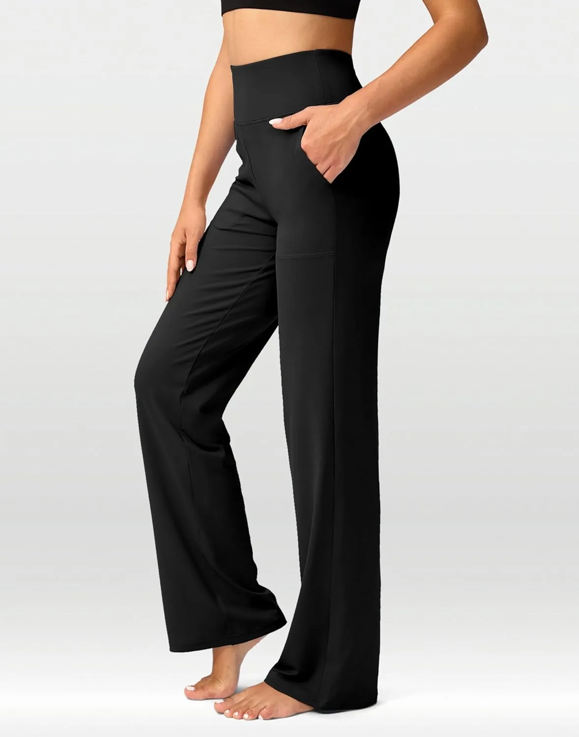 G Gradual Women's Yoga Pants wiht Pockets High Waist Stretch Loose Casual Lounge Sweatpants Petite/Regular/Tall