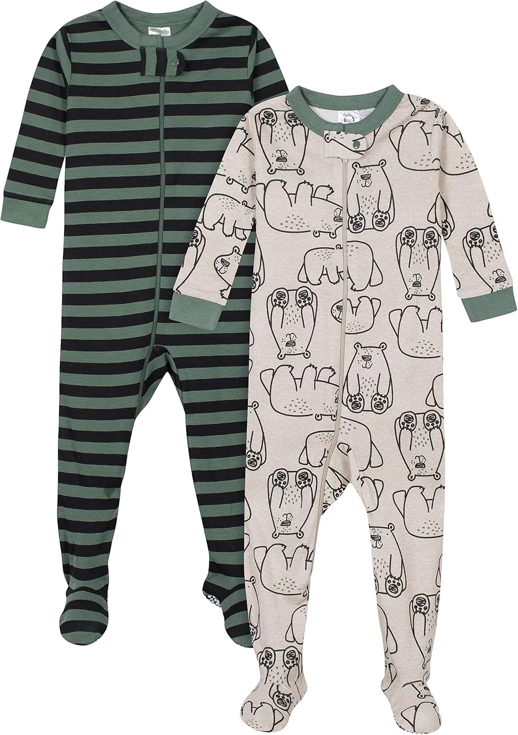 Gerber Baby Boys' 2-Pack Footed Pajamas