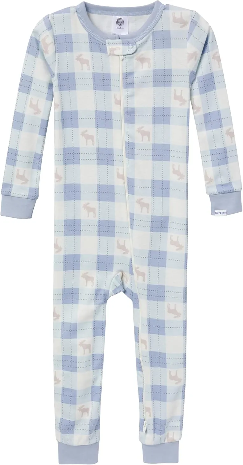 Gerber Baby-Boys 3-Pack Snug Fit Footless One-Piece Cotton Pajamas