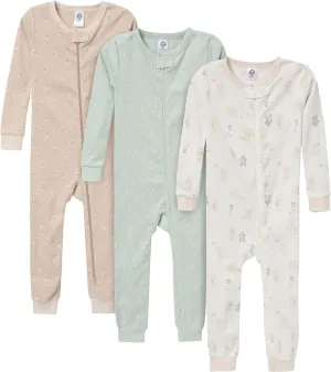 Gerber Unisex-Baby 3-Pack Snug Fit Footless One-Piece Cotton Pajamas