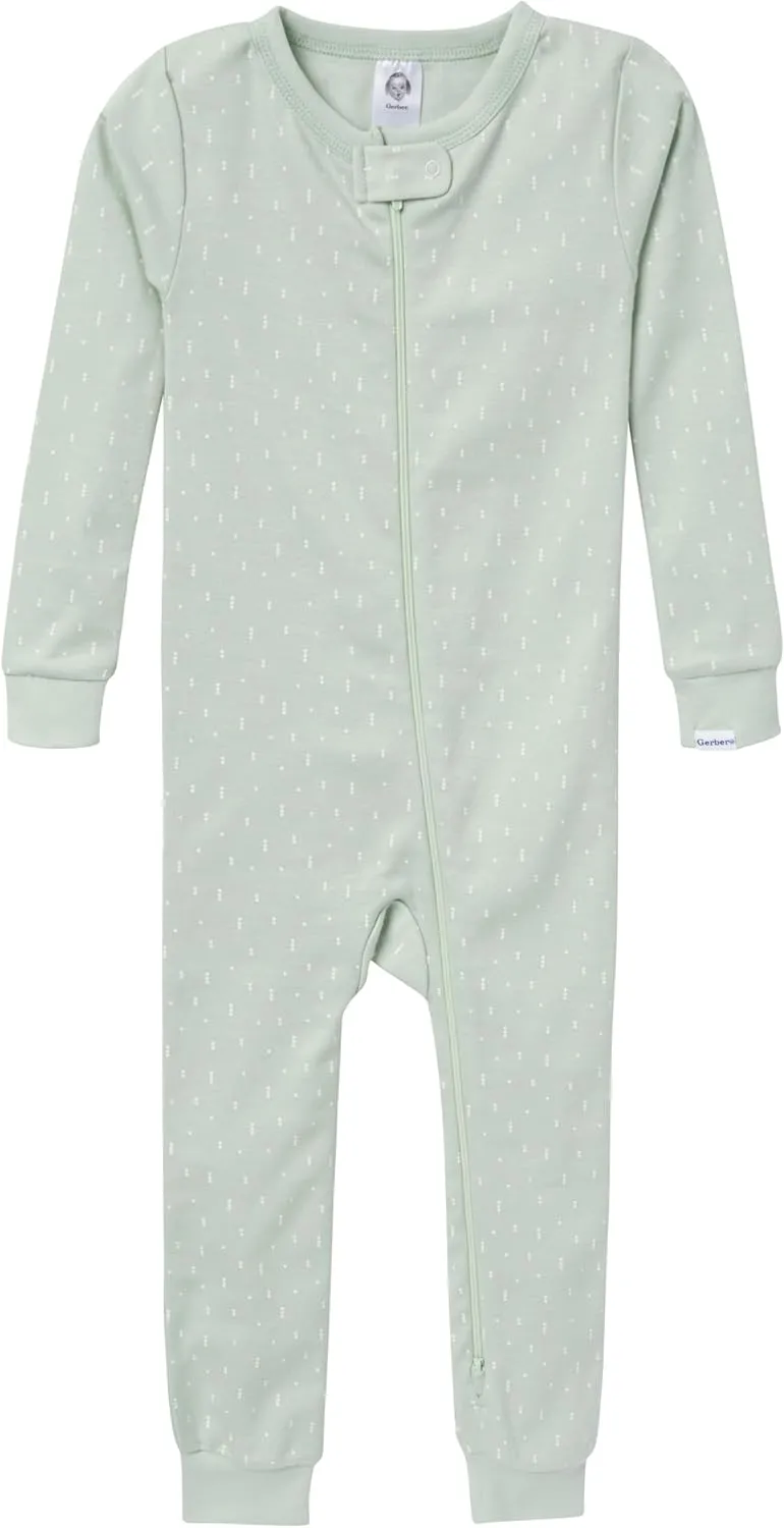 Gerber Unisex-Baby 3-Pack Snug Fit Footless One-Piece Cotton Pajamas