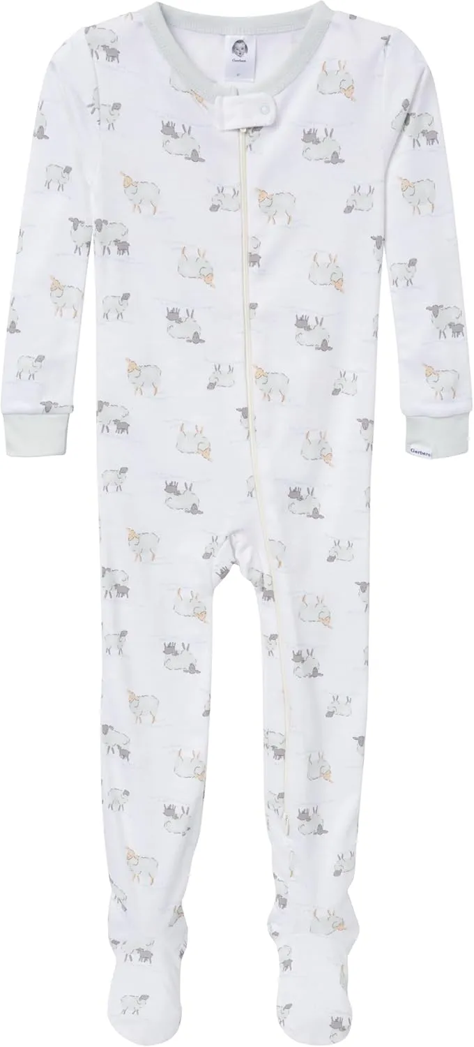 Gerber Unisex-Baby 4-Pack Footed Pajamas