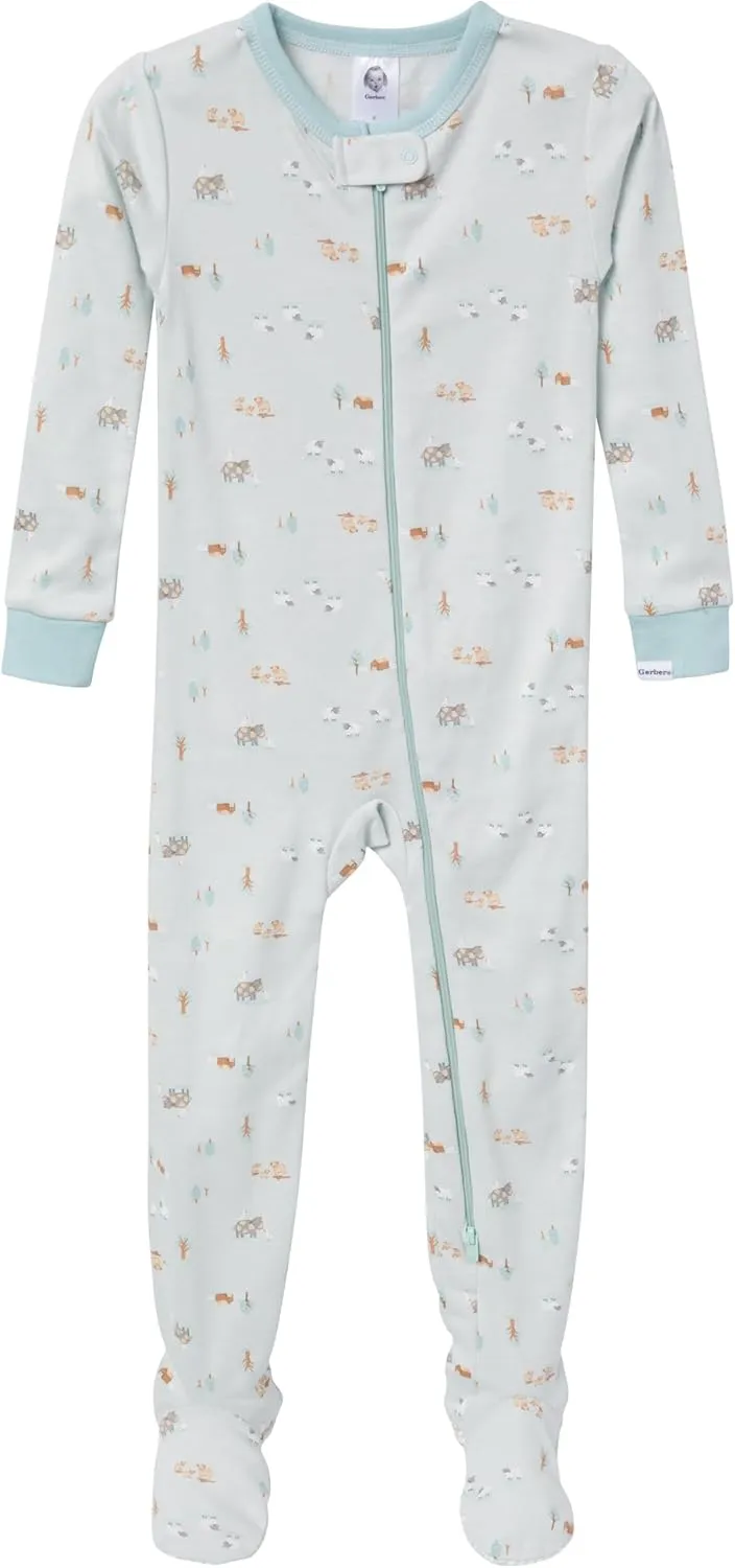 Gerber Unisex-Baby 4-Pack Footed Pajamas