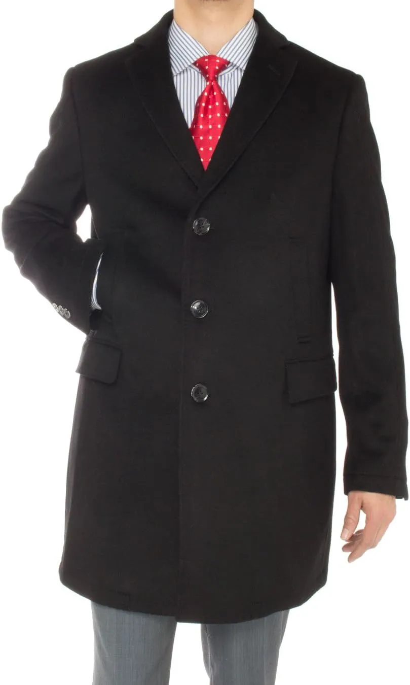 GN Luciano Italian Men's Cashmere Trench Coat Modern Topcoat Overcoat