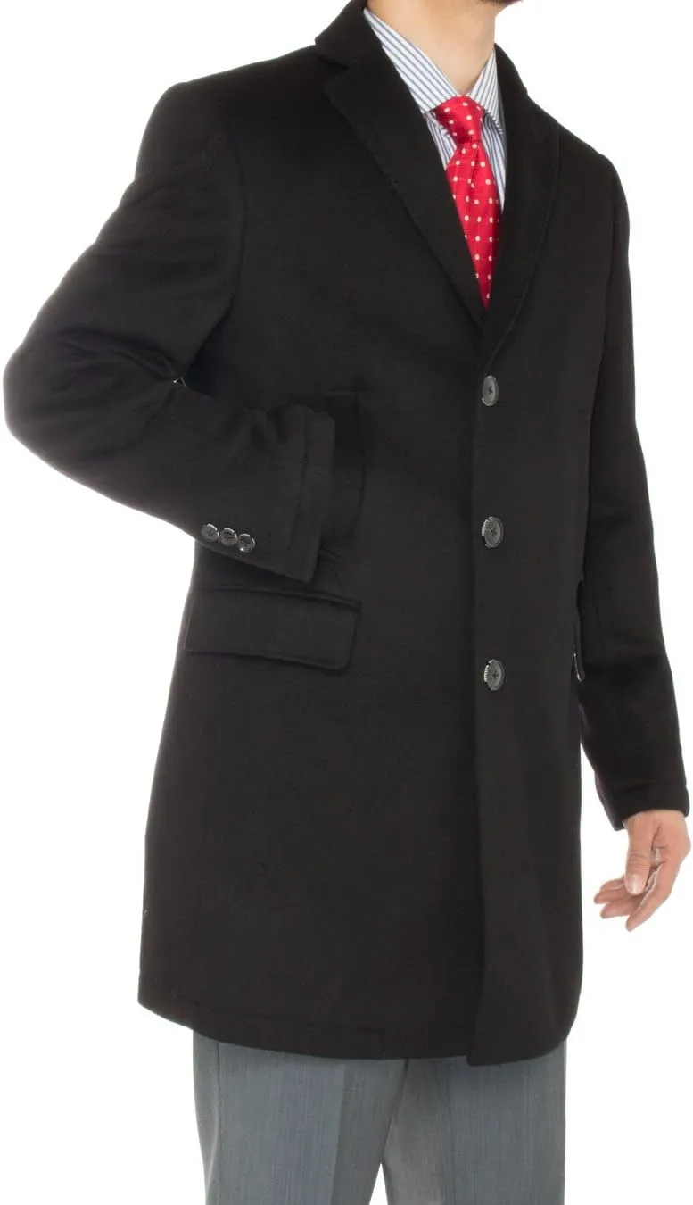GN Luciano Italian Men's Cashmere Trench Coat Modern Topcoat Overcoat