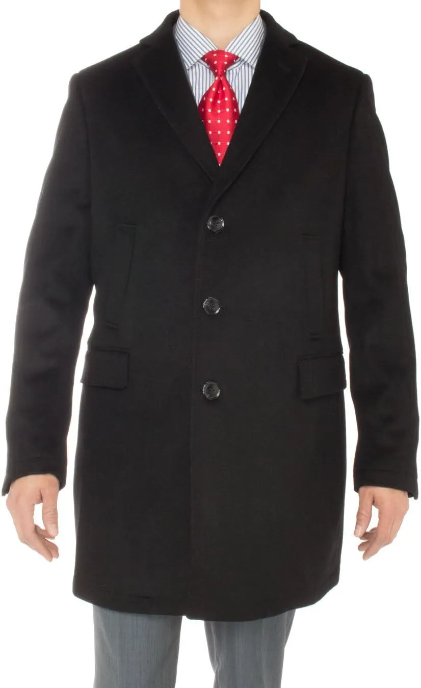 GN Luciano Italian Men's Cashmere Trench Coat Modern Topcoat Overcoat