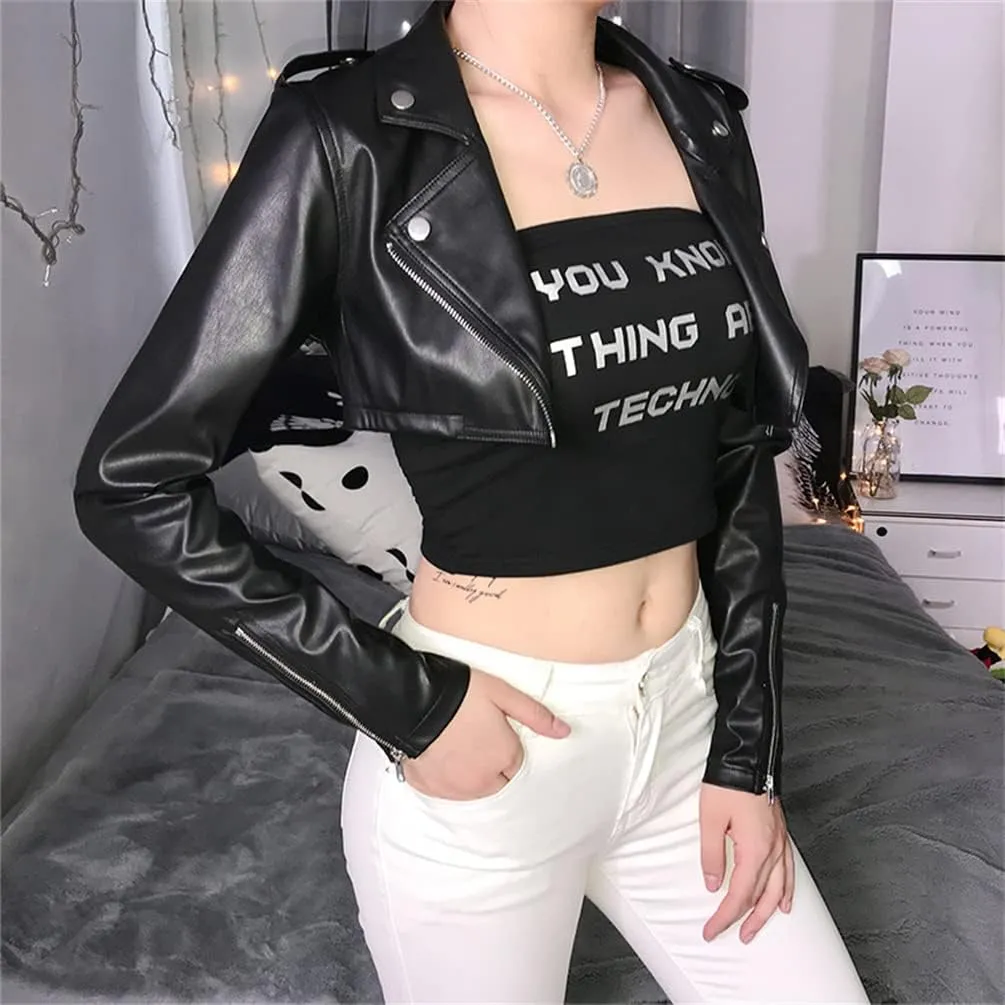 Goth Fashion Crop Top Jacket for Women Teen Girls Juniors or Teenagers