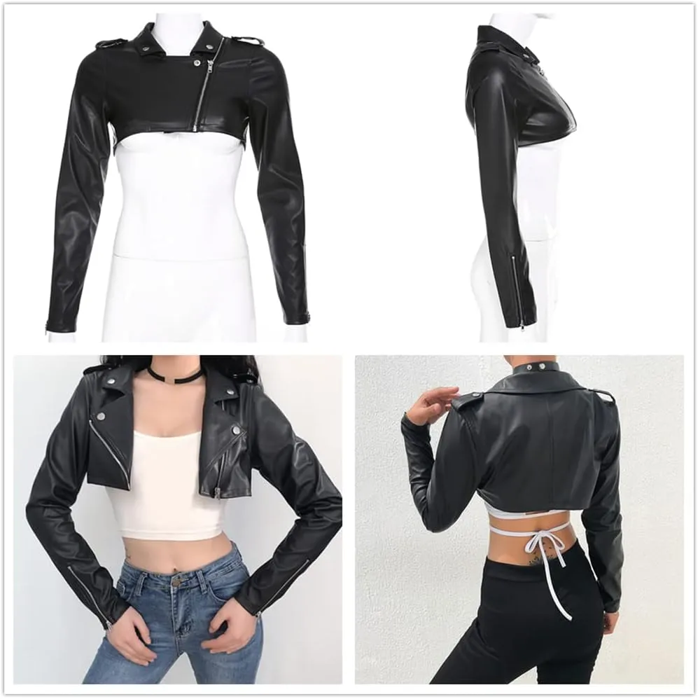 Goth Fashion Crop Top Jacket for Women Teen Girls Juniors or Teenagers