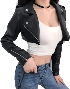 Goth Fashion Crop Top Jacket for Women Teen Girls Juniors or Teenagers
