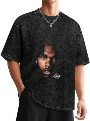 Graphic T Shirts Lil Music Baby Shirt for Men Vintage Distressed Oversized Y2K Grunge Tees