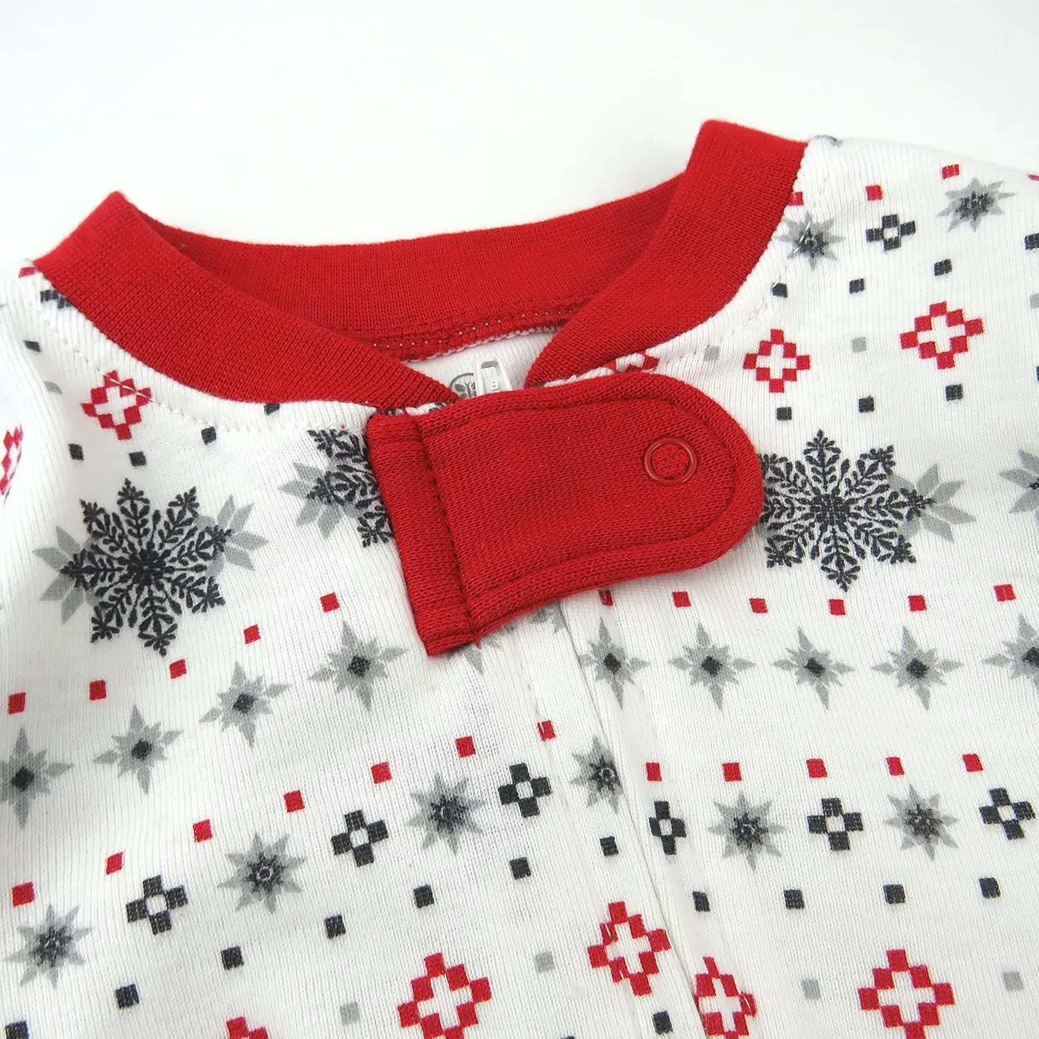 HonestBaby Baby Celebration Non-Slip Footed Pajamas One-Piece Sleeper Zip-Front Pjs 100% Organic Cotton