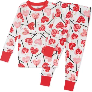 HonestBaby Baby, Toddler and Kids' 100% Organic Cotton Celebration 2-Piece Pajamas