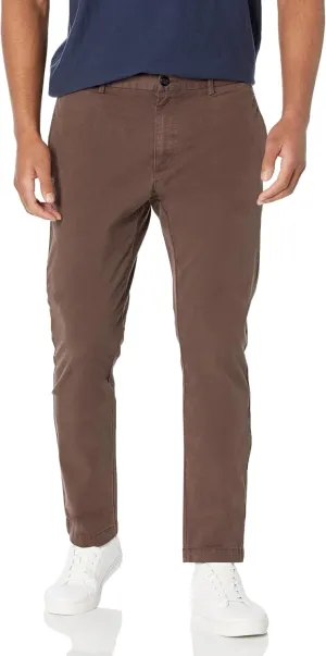 HUGO Men's Slim Fit Chino Style Cotton Twill Trousers