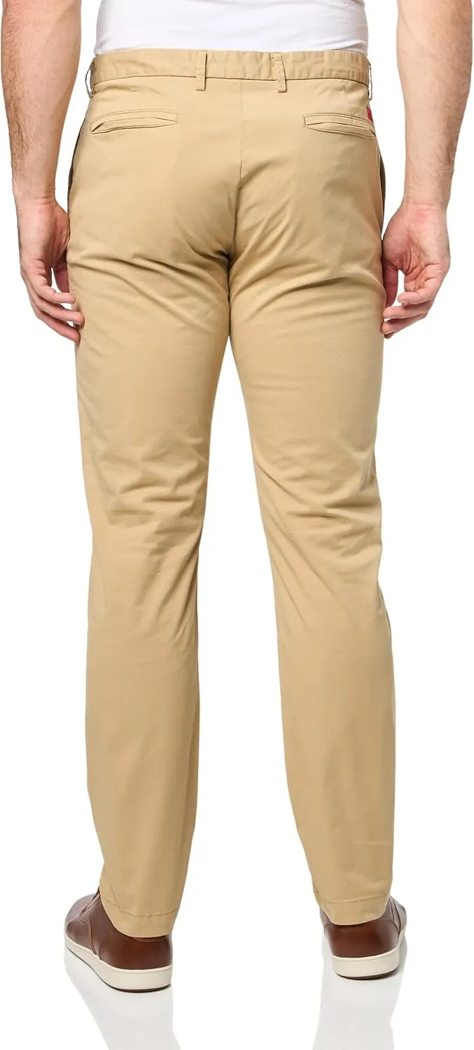 HUGO Men's Slim Fit Chino Style Cotton Twill Trousers