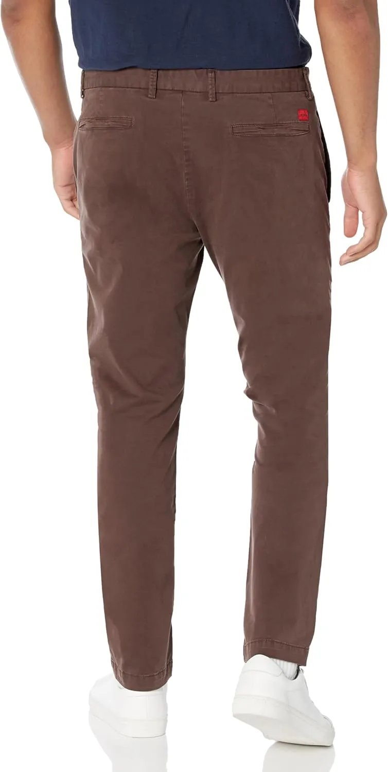 HUGO Men's Slim Fit Chino Style Cotton Twill Trousers