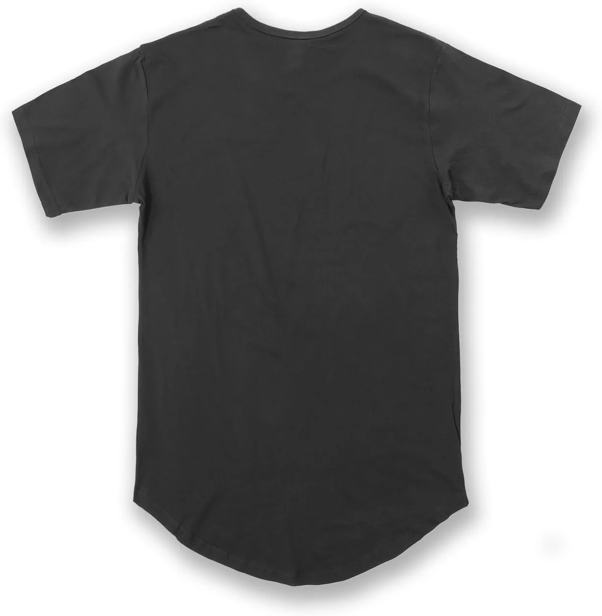 JD Apparel Mens Hip Hop Longline Tee  Curved Hem Cotton T-Shirt