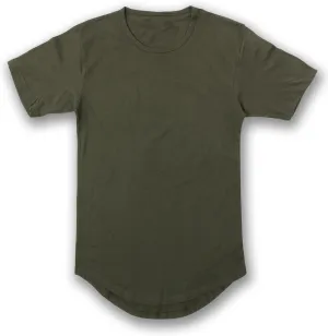 JD Apparel Mens Hip Hop Longline Tee  Curved Hem Cotton T-Shirt