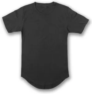 JD Apparel Mens Hip Hop Longline Tee  Curved Hem Cotton T-Shirt