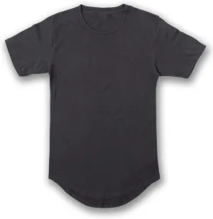 JD Apparel Mens Hip Hop Longline Tee  Curved Hem Cotton T-Shirt