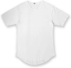 JD Apparel Mens Hip Hop Longline Tee  Curved Hem Cotton T-Shirt