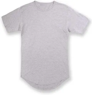 JD Apparel Mens Hip Hop Longline Tee  Curved Hem Cotton T-Shirt