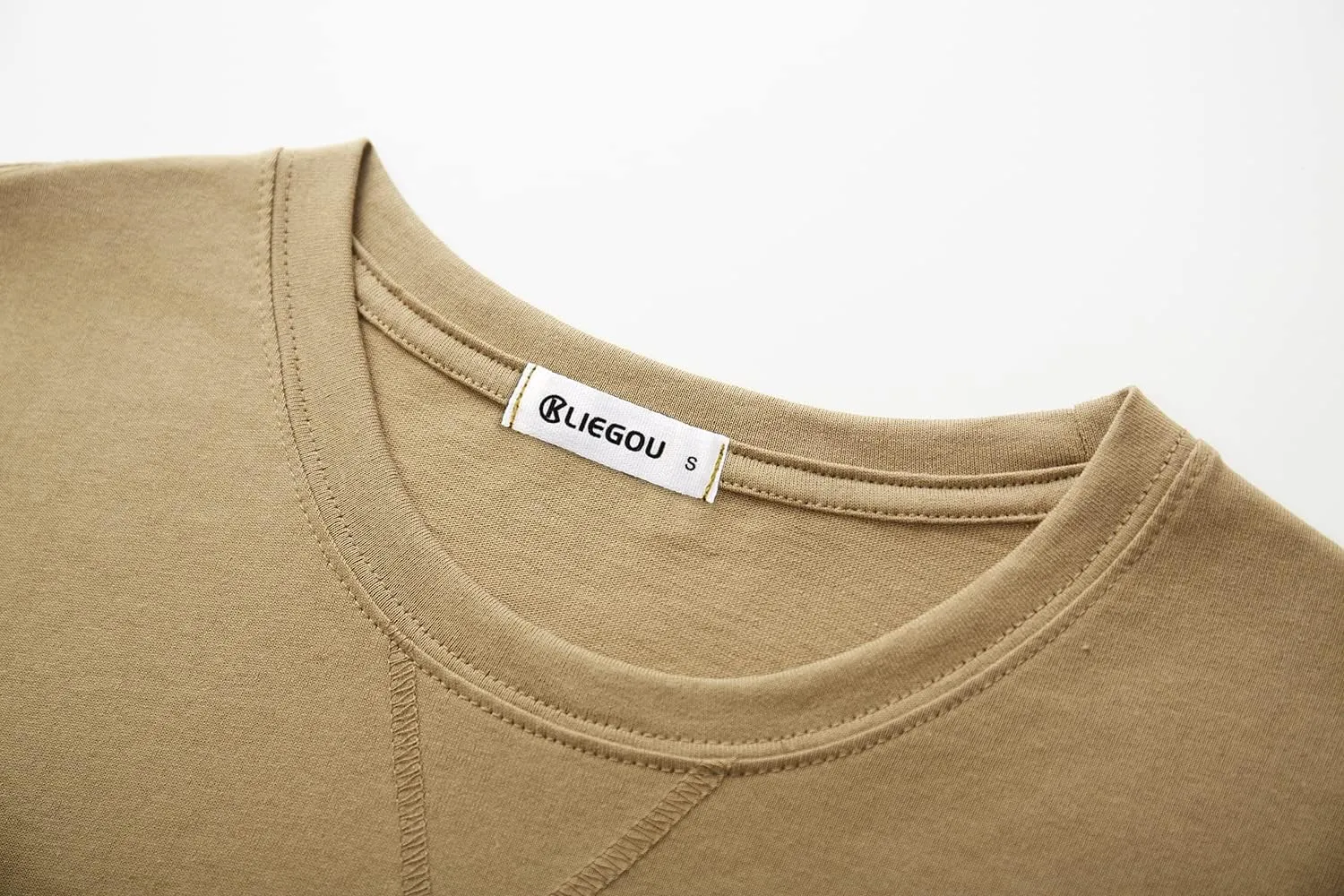KLIEGOU Mens 100 Cotton Hipster Hip Hop Longline Crewneck T-Shirt Pre - Shrunk S-4XL