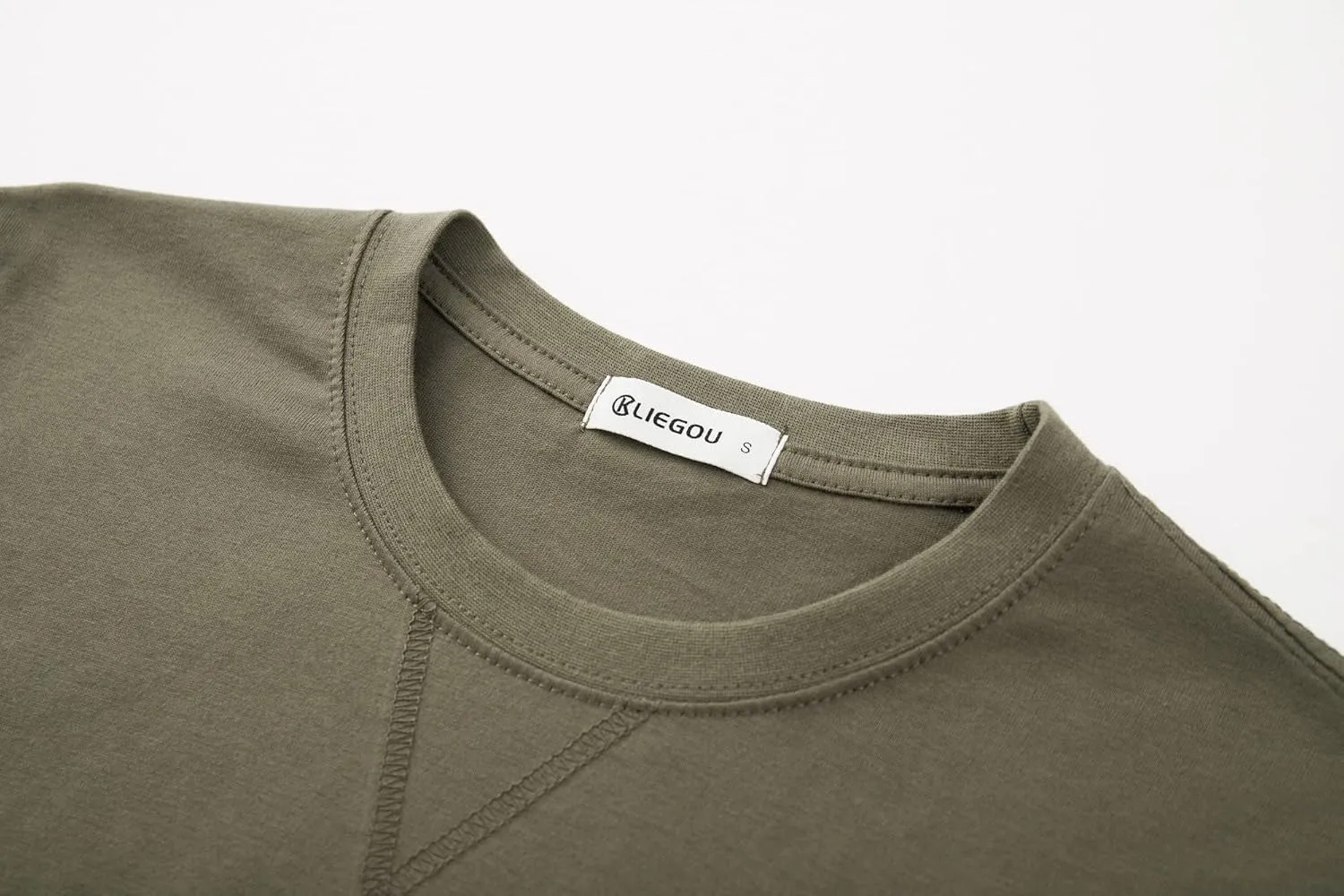 KLIEGOU Mens 100 Cotton Hipster Hip Hop Longline Crewneck T-Shirt Pre - Shrunk S-4XL