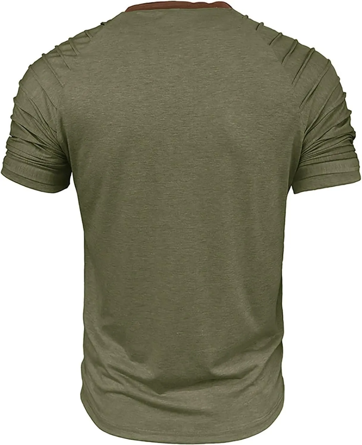 Men's Casual Henley T-Shirt Cotton Short Sleeve Shirt Soft Comfy Lightweight Breathable Summer Tops Everyday Wear