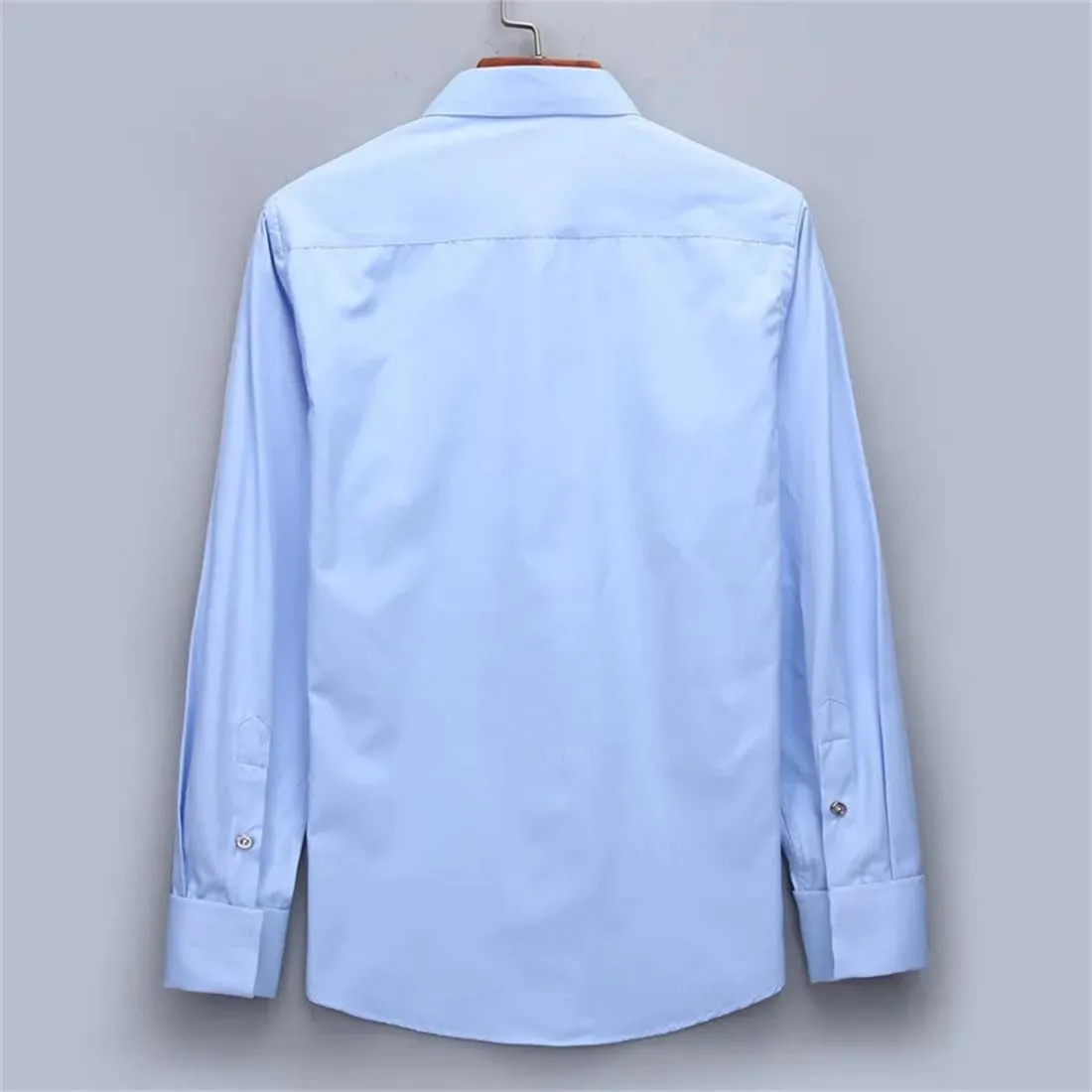 Men's French Dress Shirt Long Sleeve Business Buttons Tops Male Turn-Down Collar Shirts