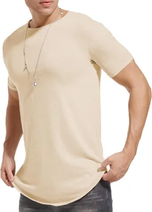 Mens Hipster Hip Hop Swag Curve Hem Short Sleeve T Shirt