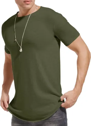 Mens Hipster Hip Hop Swag Curve Hem Short Sleeve T Shirt