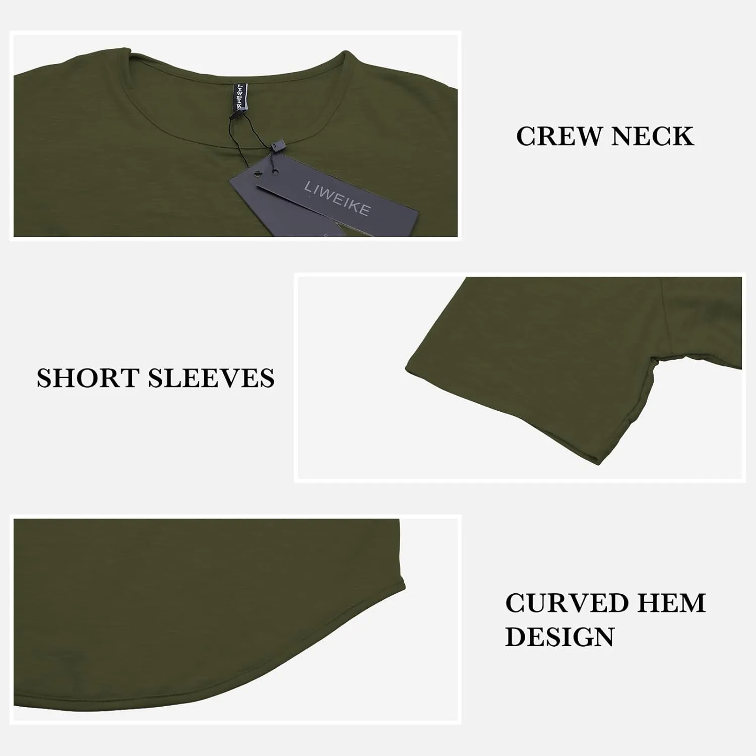 Mens Hipster Hip Hop Swag Curve Hem Short Sleeve T Shirt