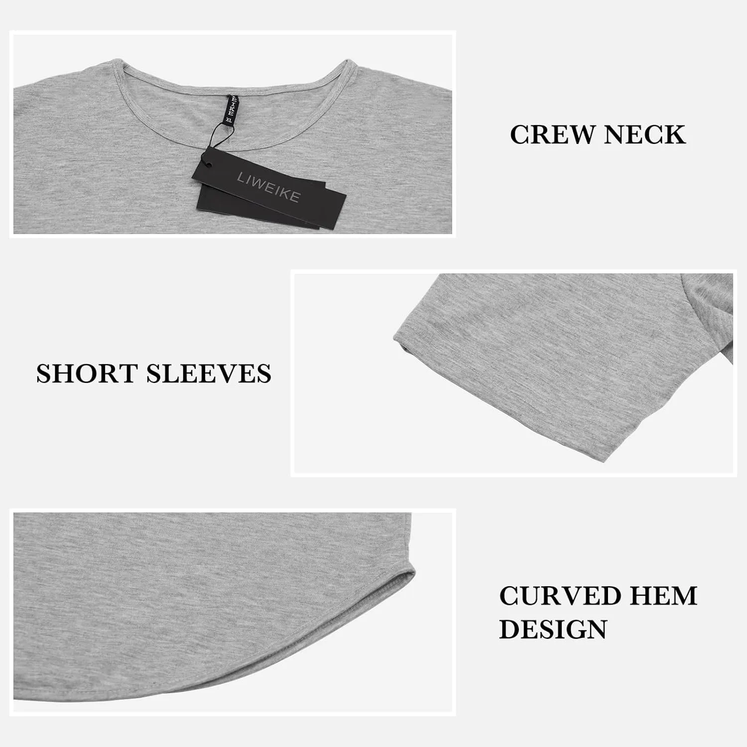 Mens Hipster Hip Hop Swag Curve Hem Short Sleeve T Shirt