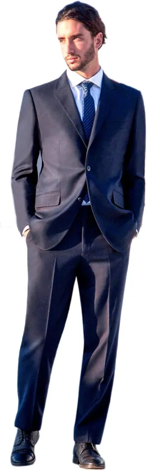 Men's Modern Fit 2 Piece Italian Suit Two Button Wool Blazer & Trousers Smart Party Formal Suits