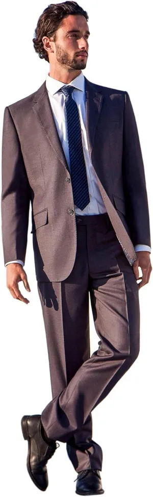 Men's Modern Fit 2 Piece Italian Suit Two Button Wool Blazer & Trousers Smart Party Formal Suits