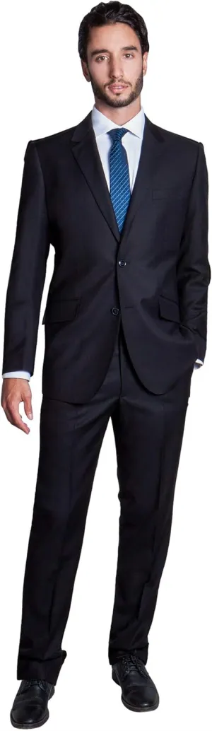 Men's Modern Fit 2 Piece Italian Suit Two Button Wool Blazer & Trousers Smart Party Formal Suits