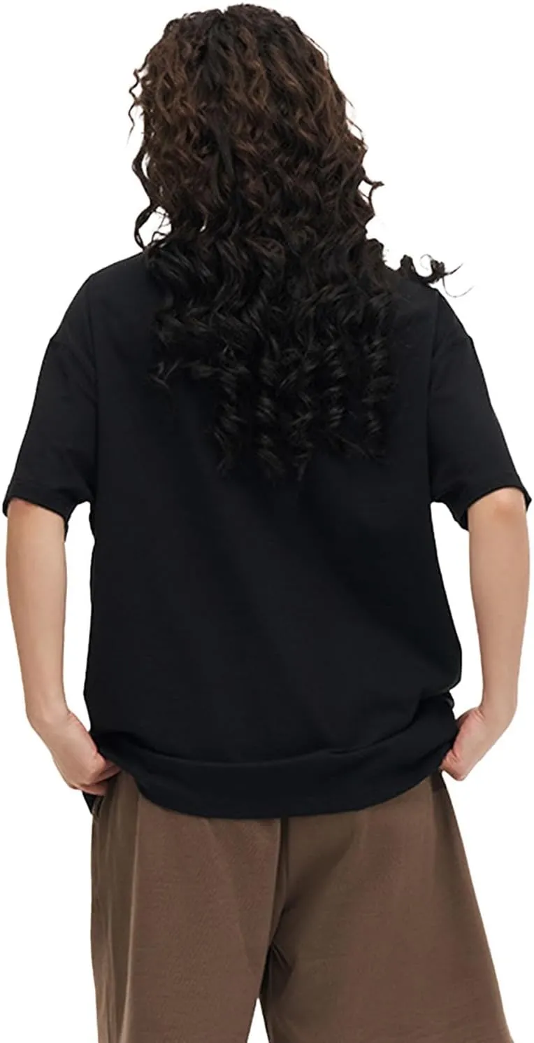 Men's Oversized Cotton t Shirt Heavyweight Tee Casual Crew Neck Short Sleeve Loose Summer Basic Tops