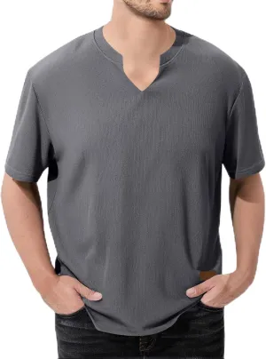 Mens Summer T-Shirts Short Sleeve Casual Crew Neck Soft Breathable Tees for Gym Daily Wear Travel 2025 Summer Basic Tees