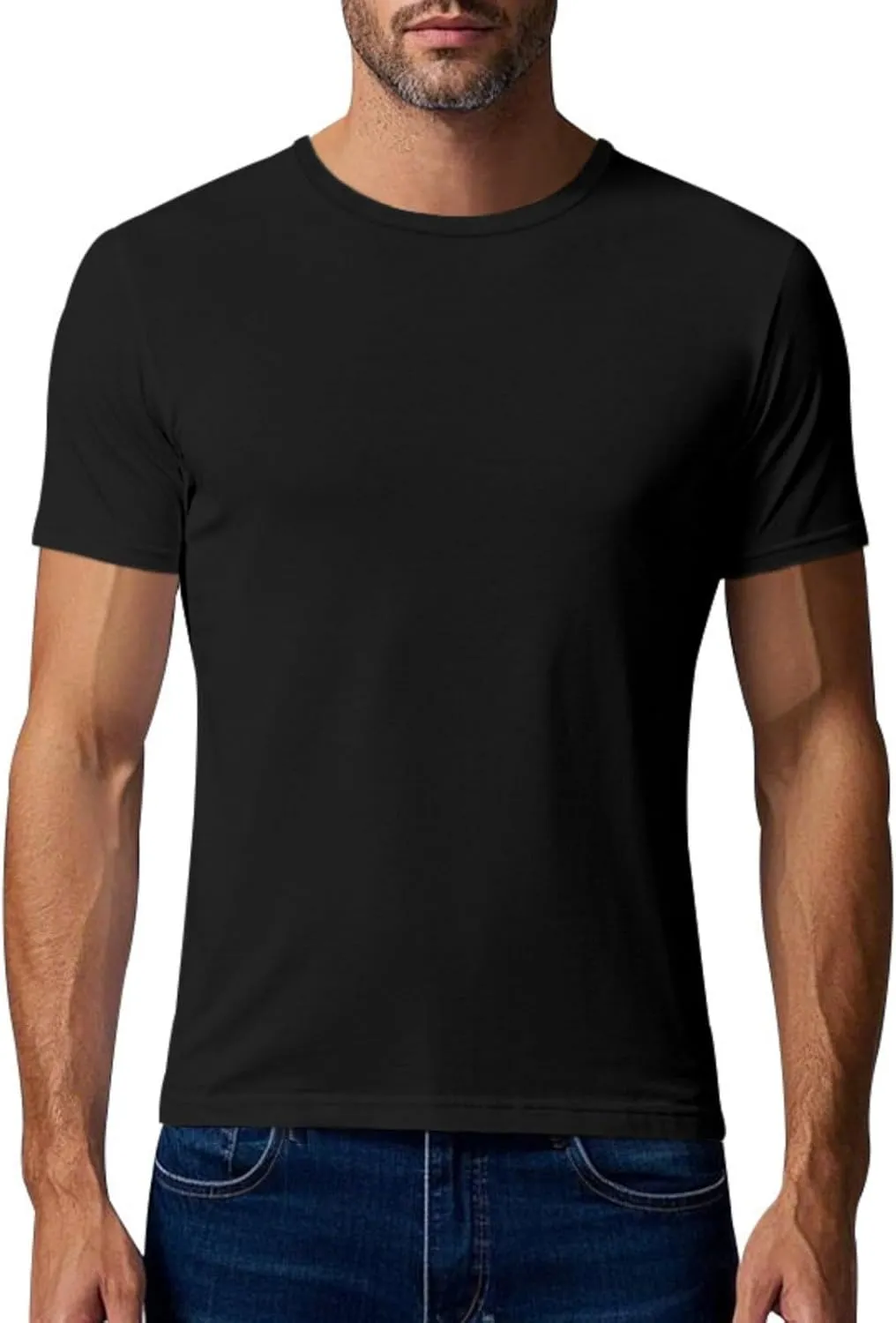 Mens Summer T-Shirts Short Sleeve Casual Crew Neck Soft Breathable Tees for Gym Daily Wear Travel 2025 Summer Basic Tees
