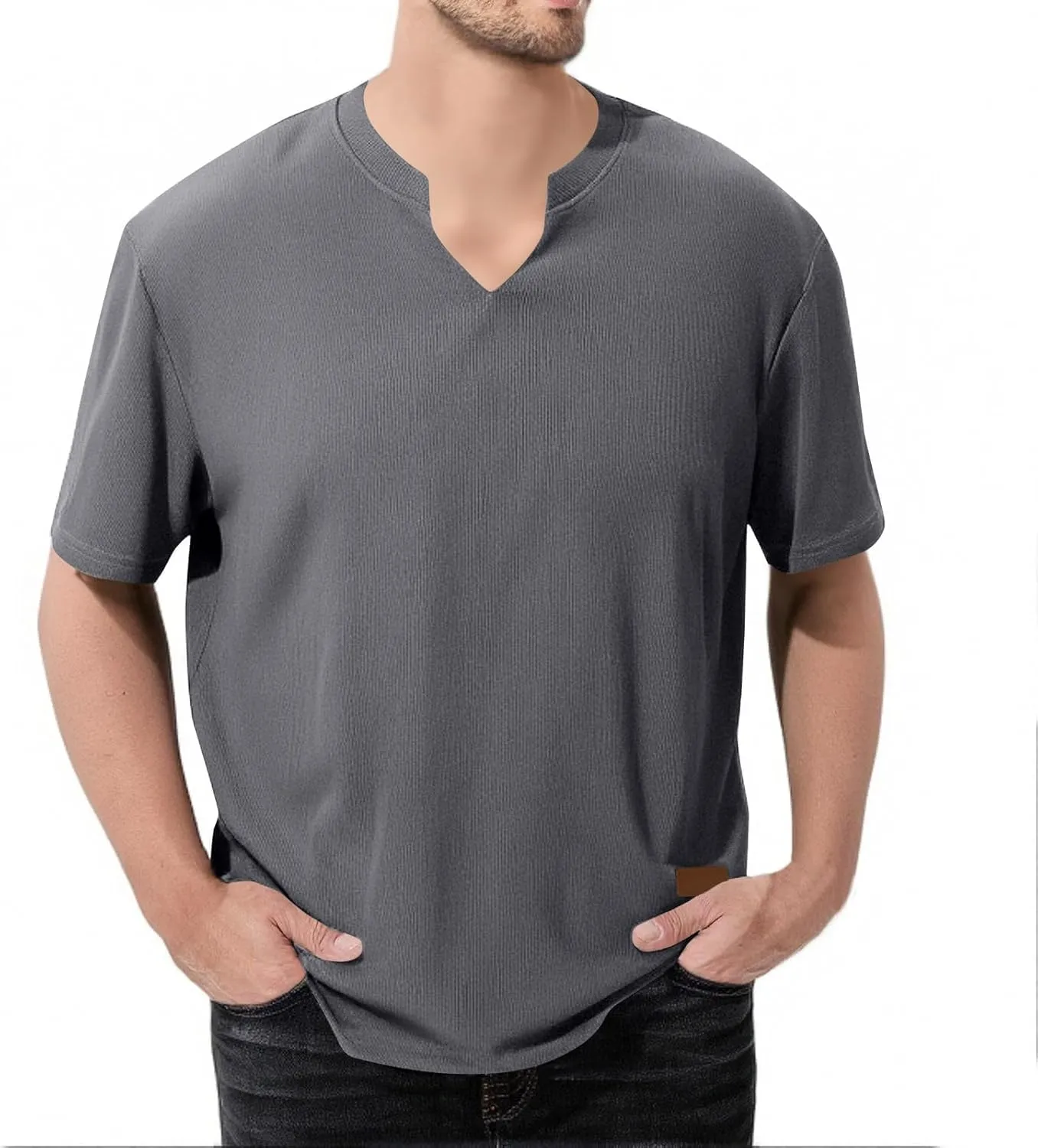Mens Summer T-Shirts Short Sleeve Casual Crew Neck Soft Breathable Tees for Gym Daily Wear Travel 2025 Summer Basic Tees
