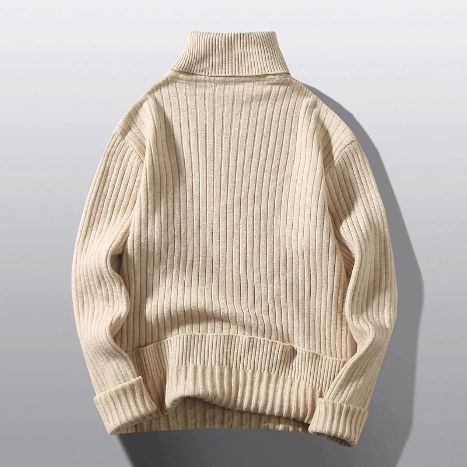 Mens SweatersMen's Turtleneck Sweater Pullover Twisted Pattern Loose Thick Winter Long Sleeve Cable Knit Sweaters