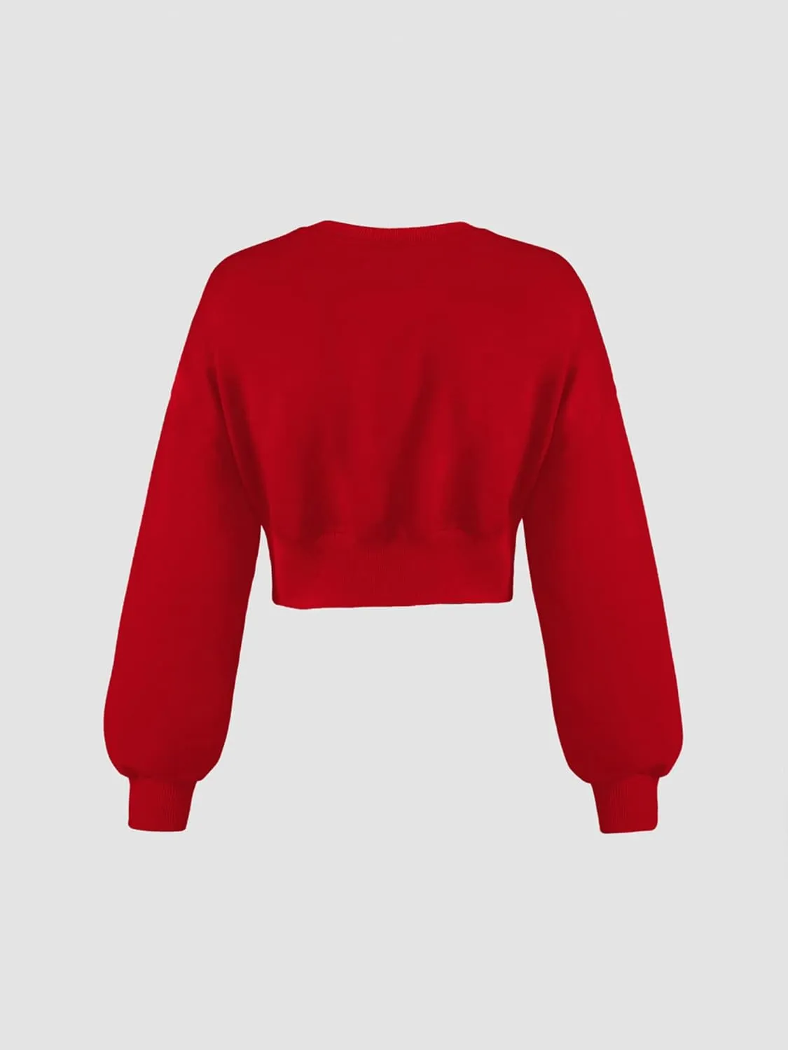 MISSACTIVER Women Casual Crewneck Crop Sweatshirt Solid Long Sleeve Drop Shoulder Pullovers Ribbed Corset Hem Crop Jumper Top
