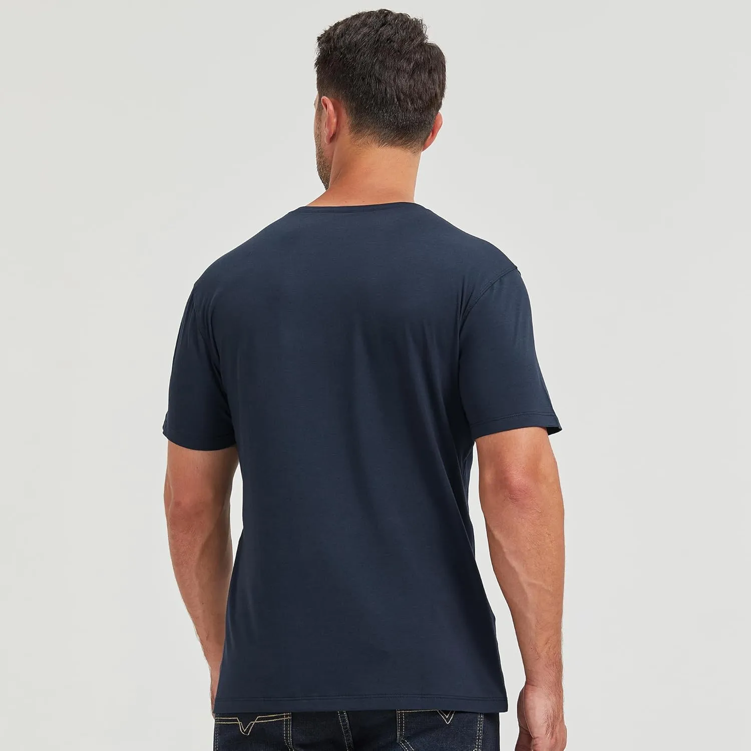 netdraw Men's Ultra-Soft Viscose Bamboo T-Shirt Crew Neck Casual Lounge Dressy Short Sleeve Cotton Tee