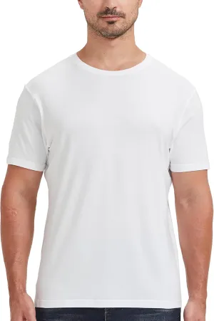 netdraw Men's Ultra-Soft Viscose Bamboo T-Shirt Crew Neck Casual Lounge Dressy Short Sleeve Cotton Tee