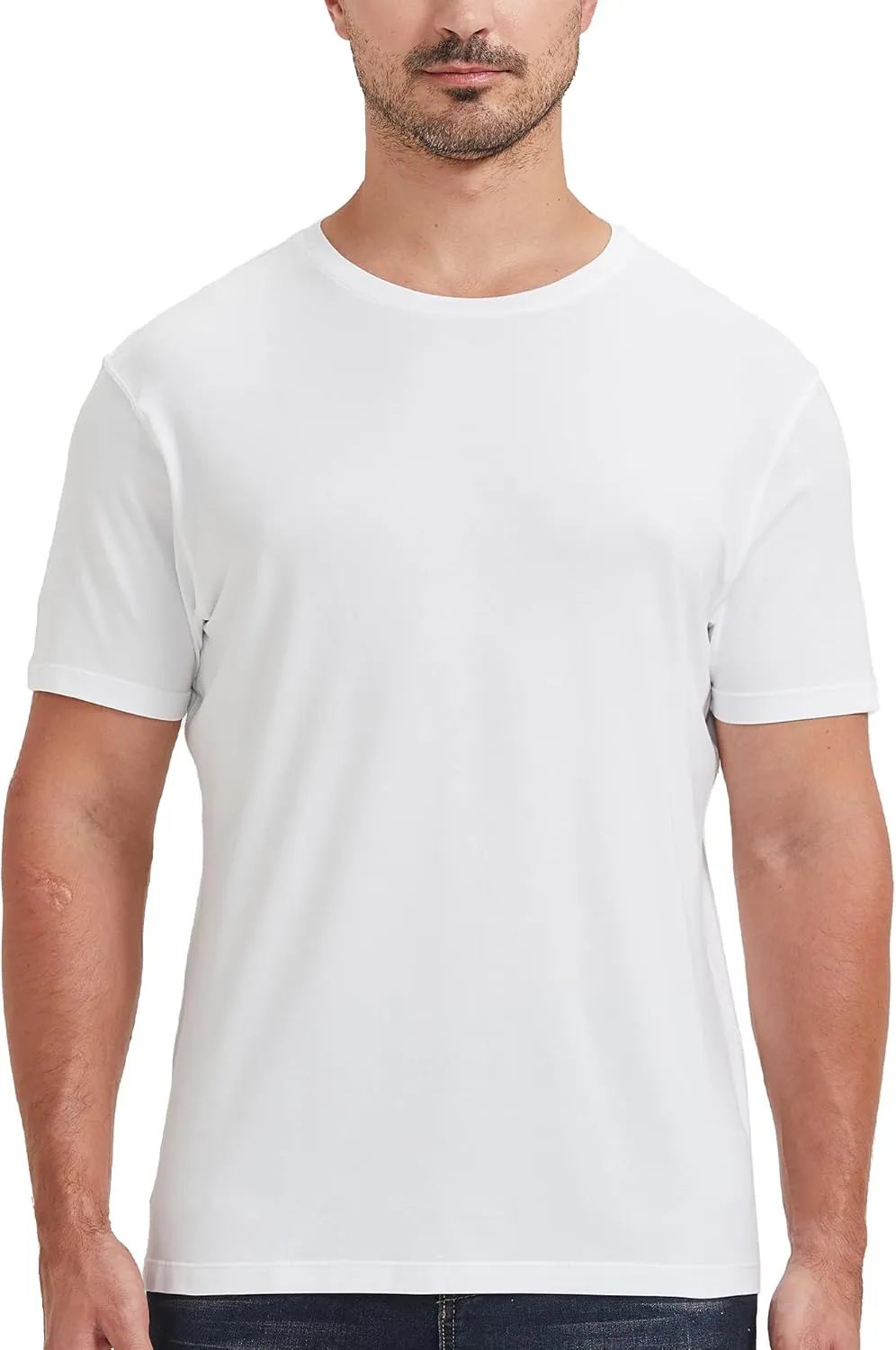 netdraw Men's Ultra-Soft Viscose Bamboo T-Shirt Crew Neck Casual Lounge Dressy Short Sleeve Cotton Tee