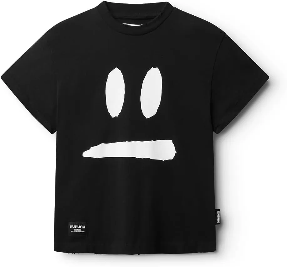 NUNUNU Short Sleeve T-Shirt for Kids, Girls and Boys. Unisex, 100% Cotton, Fun Print