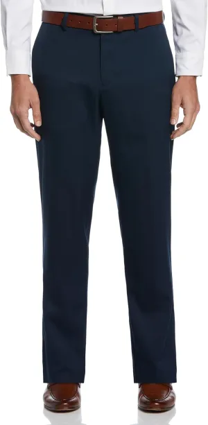 Perry Ellis Portfolio Modern Fit Twill Men's Dress Pants, Flat Front, Stretch Fabric, Soft and Durable, Straight Leg