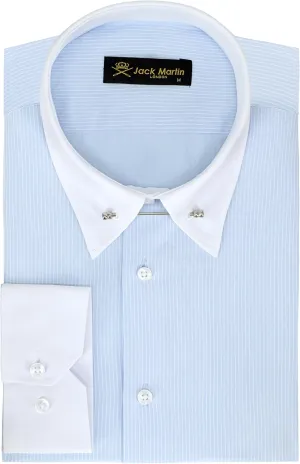 Pin Collar Long Sleeve Dress Shirts for Men | Mens Button Up Stylish Shirts